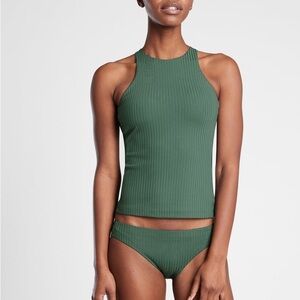 Athleta rib high neck tankini
